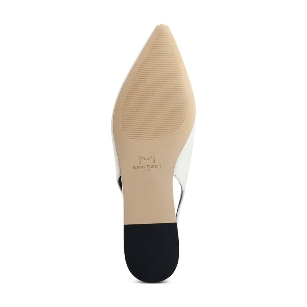 MARC FISHER Womens Ivory Slingback Graceful Toe Slip On Leather Flats 5.5 M_4